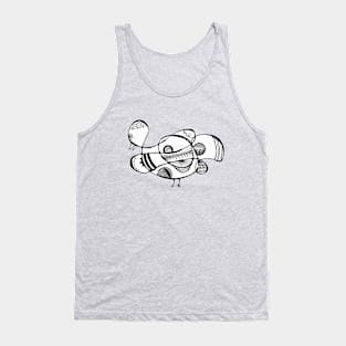 Neurographic Bird Art Tank Top